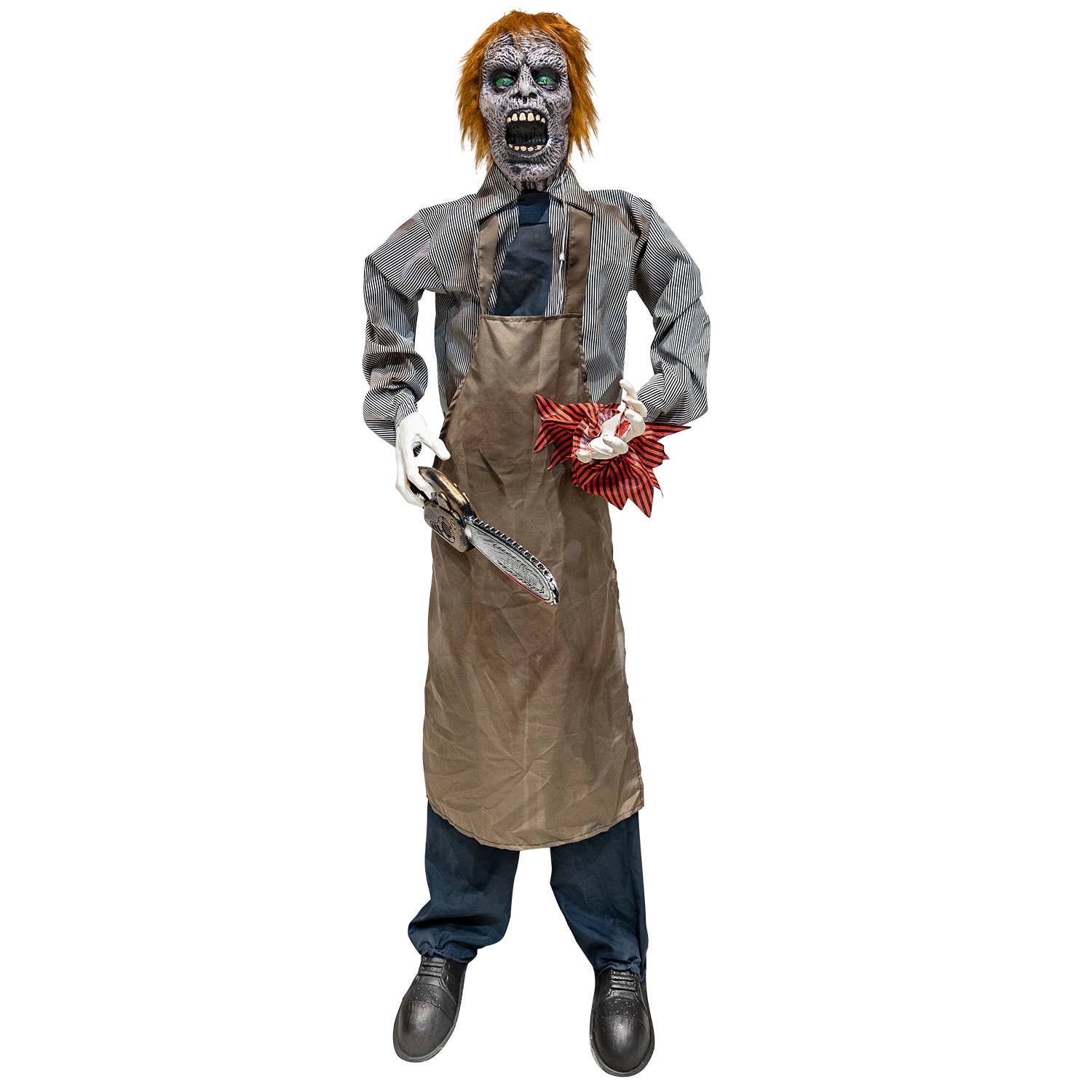 Motorsavsmand – animeret stående figur, 170 cm – hovedbillede