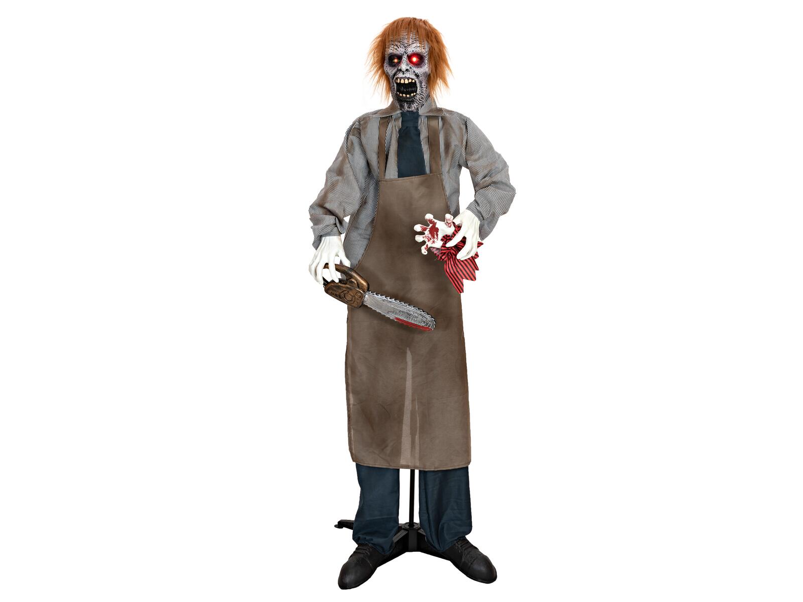 Zombie med motorsav – animeret, 170 cm